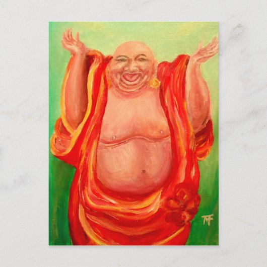 Laughing Buddha Briefkaart (Voorkant)