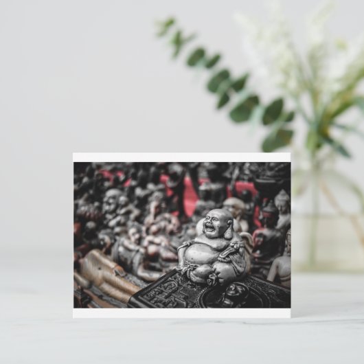 Laughing Buddha Briefkaart (Staand voorkant)