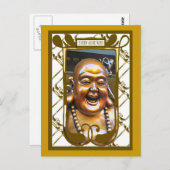 Laughing Buddha Briefkaart (Voorkant / Achterkant)