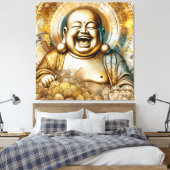 Laughing Buddha Canvas Afdruk (Insitu (Slaapkamer))