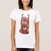 Laughing Buddha (donkerrood) T-shirt (Voorkant)
