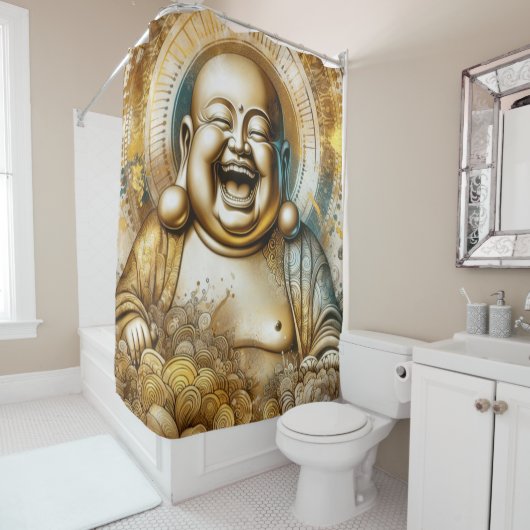 Laughing Buddha Douchegordijn (In situ)