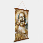 Laughing Buddha Hangend Wandkleed (Gebogen)