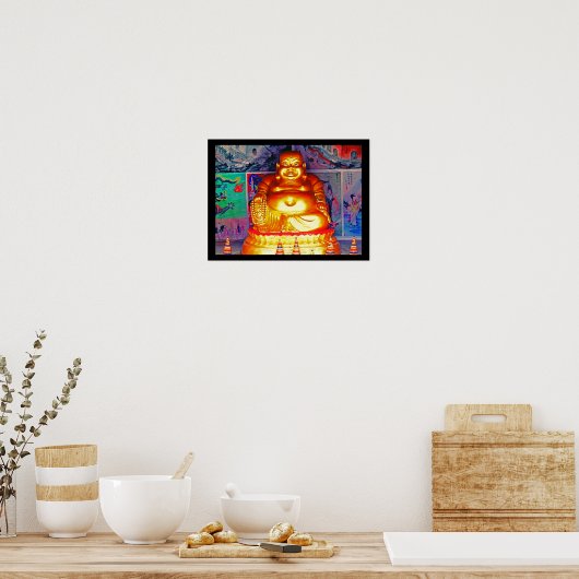 Laughing Buddha Poster (Keuken)