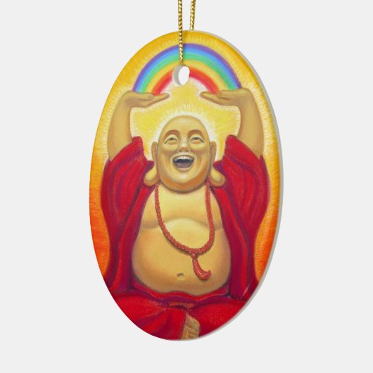 Laughing Buddha Rainbow Ornament (Links)