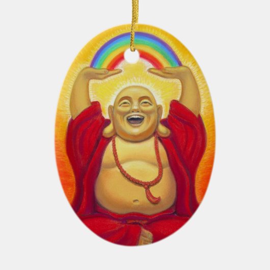 Laughing Buddha Rainbow Ornament (Voorkant)