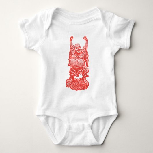 Laughing Buddha (rood) Romper (Voorkant)