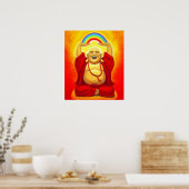 Laughing Buddha Spiritueel Art Poster (Keuken)