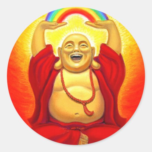 Laughing Buddha Sticker (Voorkant)