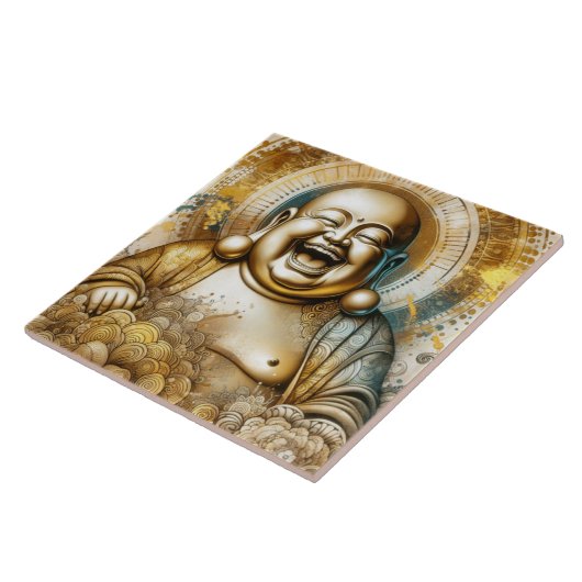 Laughing Buddha Tegeltje (Zijkant)