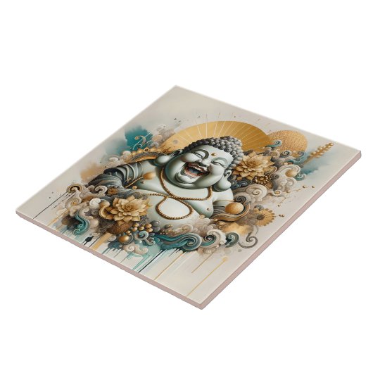 Laughing Buddha Tegeltje (Zijkant)