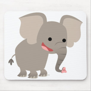 Laughing Cartoon Elephant Mousepad Muismat