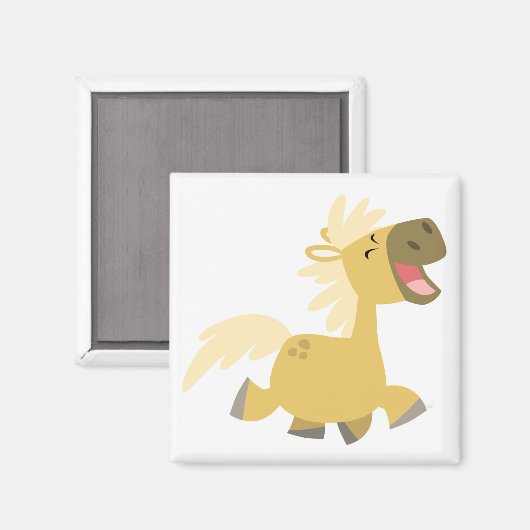 Laughing Cartoon Pony magnet (Voorkant / Achterkant)