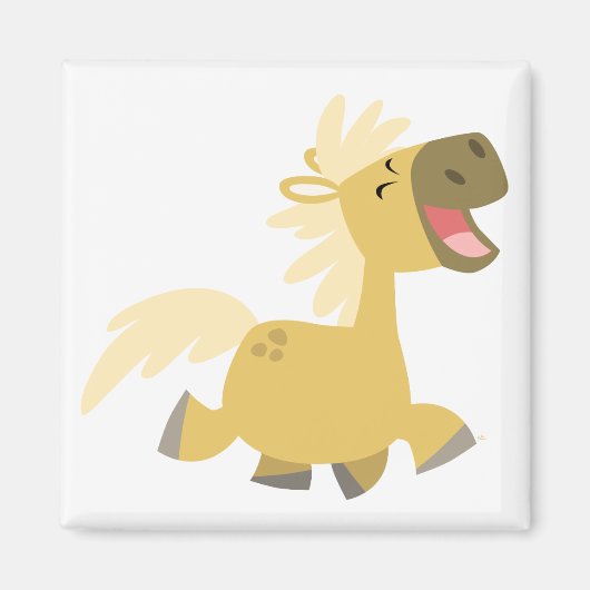 Laughing Cartoon Pony magnet (Voorkant)