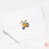 Laughing Cartoon Scooter Character Sticker (Envelop)
