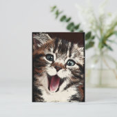 Laughing Cat Briefkaart (Staand voorkant)