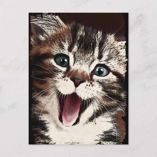 Laughing Cat Briefkaart (Voorkant)