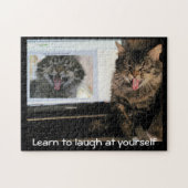 Laughing Cat Laughs in Himself Legpuzzel (Horizontaal)