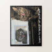 Laughing Cat Laughs in Himself Legpuzzel (Verticaal)