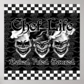 Laughing Chef Skulls Poster (Voorkant)