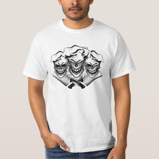 Laughing Chef Skulls T-shirt (Voorkant)