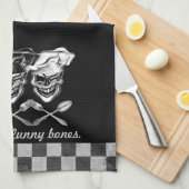 Laughing Chef Skulls Theedoek (Quarter Fold)