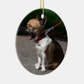 Laughing Chihuahua Keramisch Ornament (Rechts)
