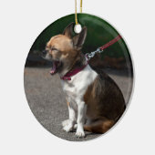 Laughing Chihuahua Keramisch Ornament (Links)