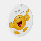 Laughing Dansende Smile Fist Bump Keramisch Ornament (Rechts)