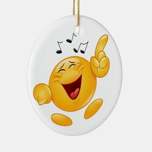 Laughing Dansende Smile Fist Bump Keramisch Ornament (Rechts)