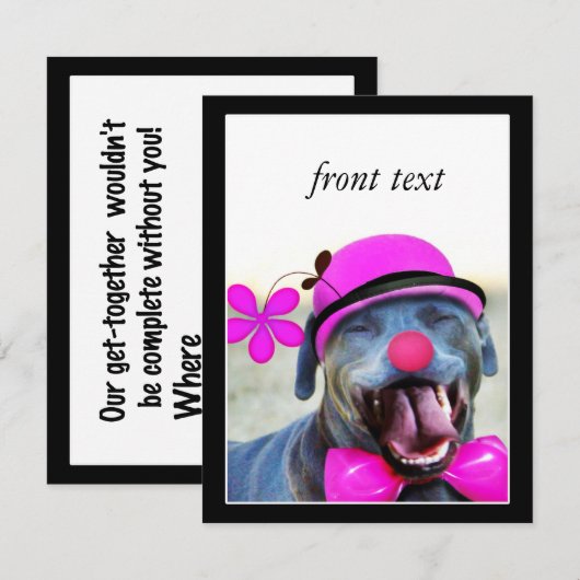 Laughing Dog Kaart (Voorkant / Achterkant)