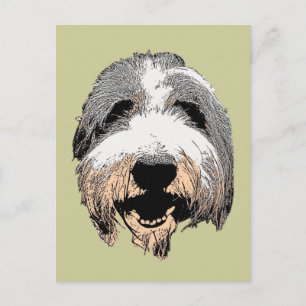 Laughing Dog Pop Art Briefkaart