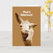 Laughing Donkey Happy Birthday Kaart (Gele Bloem)