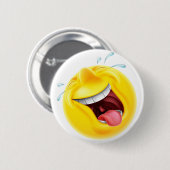 Laughing Emoji Emoticon Ronde Button 5,7 Cm (Voorkant /achterkant)
