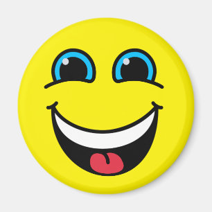Laughing Emoji Face Yellow Magneet