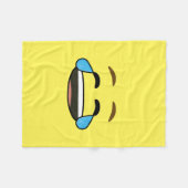 Laughing Emoji Fleece Deken (Voorkant (Horizontaal))