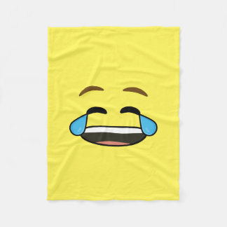Laughing Emoji Fleece Deken