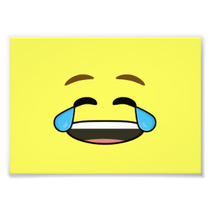 Laughing Emoji Foto Afdruk