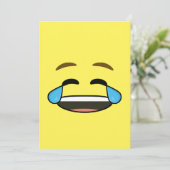 Laughing Emoji Kaart (Staand voorkant)