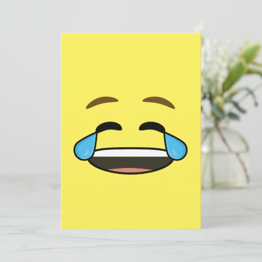 Laughing Emoji Kaart (Staand voorkant)