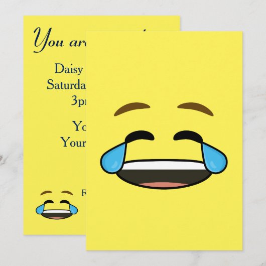 Laughing Emoji Kaart (Voorkant / Achterkant)