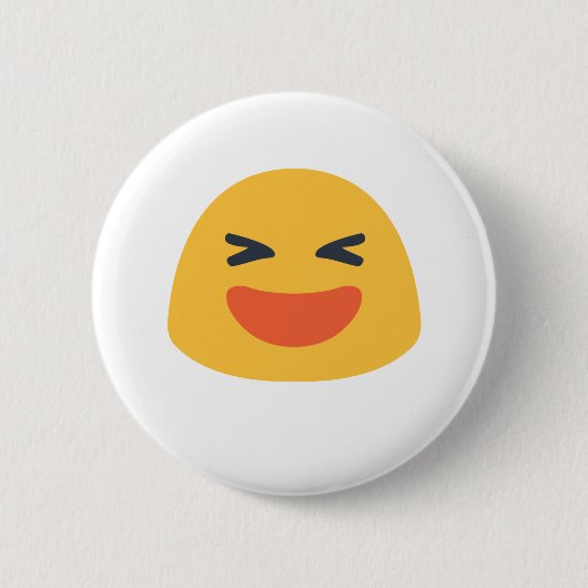 Laughing Emoji Ronde Button 5,7 Cm (Voorkant)