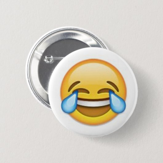 Laughing Emoji Ronde Button 5,7 Cm (Voorkant /achterkant)