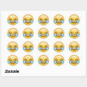 Laughing emoji ronde sticker (Vel)