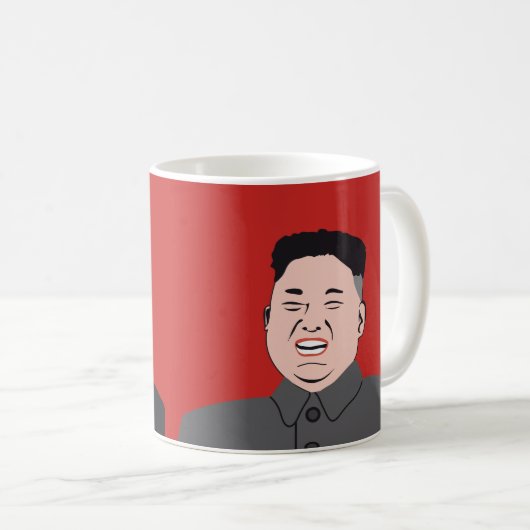Laughing en serieuze Kim Jong-un - twee beelden Koffiemok (Voorkant rechts)