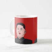 Laughing en serieuze Kim Jong-un - twee beelden Koffiemok (Voorkant links)