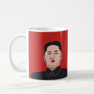 Laughing en serieuze Kim Jong-un - twee beelden Koffiemok