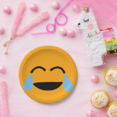 Laughing Face Funny Oranje Emoticon Emojii Papieren Bordje (Feest)