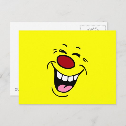 Laughing Face Grumpey Briefkaart (Voorkant / Achterkant)