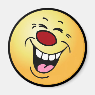 Laughing Face Grumpey Magneet